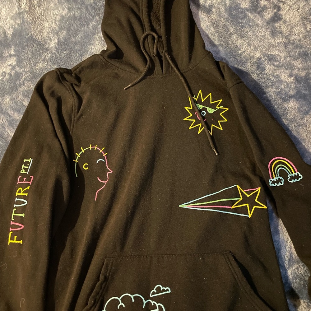 Brixton Black Hoodie with Graphic Design
